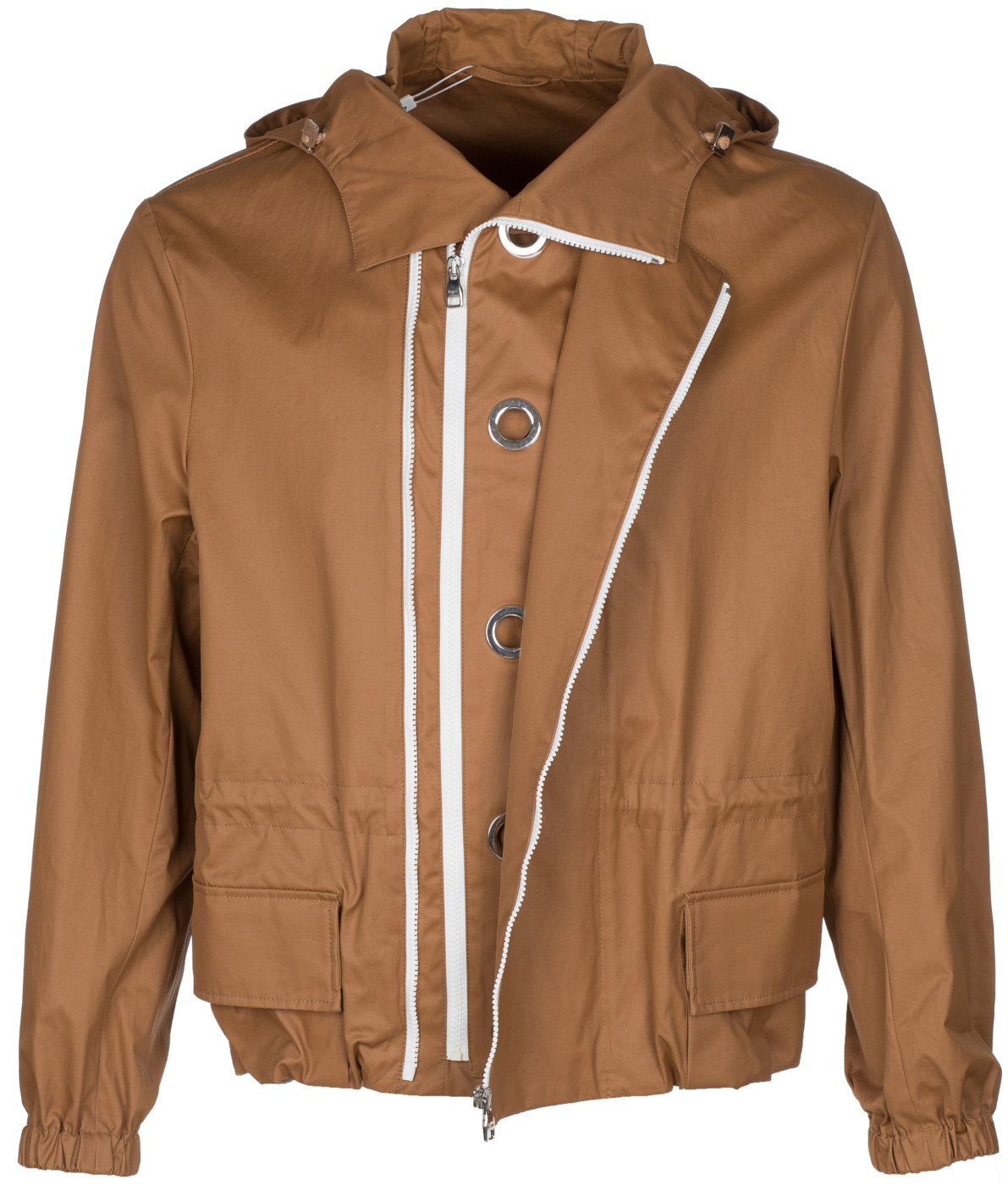 woocommerce-673321-2209615.cloudwaysapps.com-salvatore-ferragamo-mens-brown-zip-up-short-rubber-waxed-hooded-raincoat-jacket