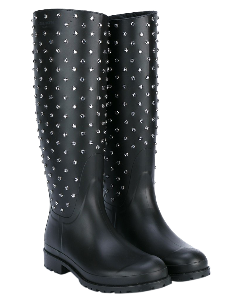 woocommerce-673321-2209615.cloudwaysapps.com-saint-laurent-womens-black-festival-embellished-rubber-rain-boots-shoes