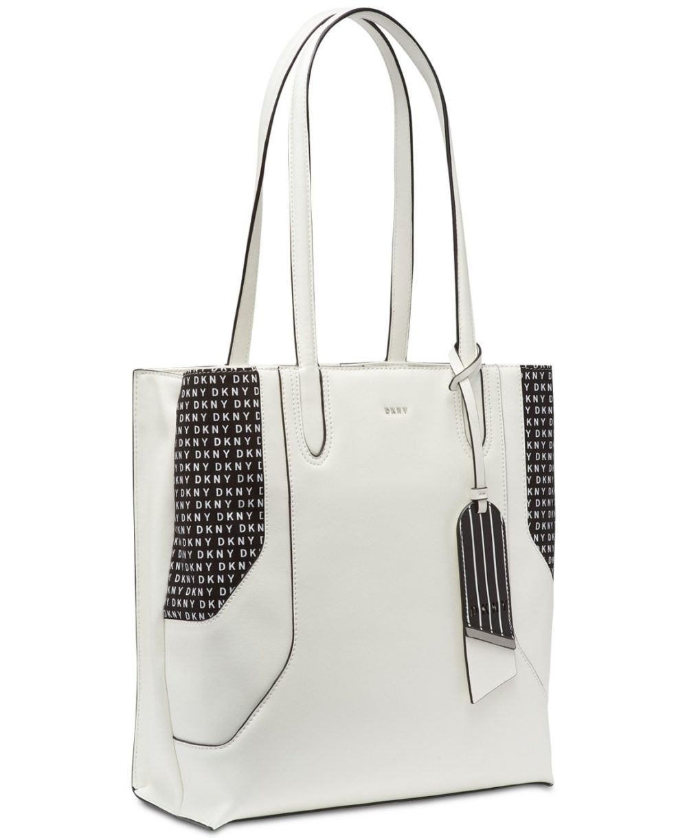 woocommerce-673321-2209615.cloudwaysapps.com-dkny-white-leather-jade-tall-signature-print-tote-bag