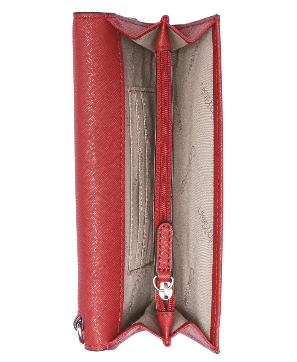 www.couturepoint.com-calvin-klein-womens-red-saffiano-leather-wristlet-wallet