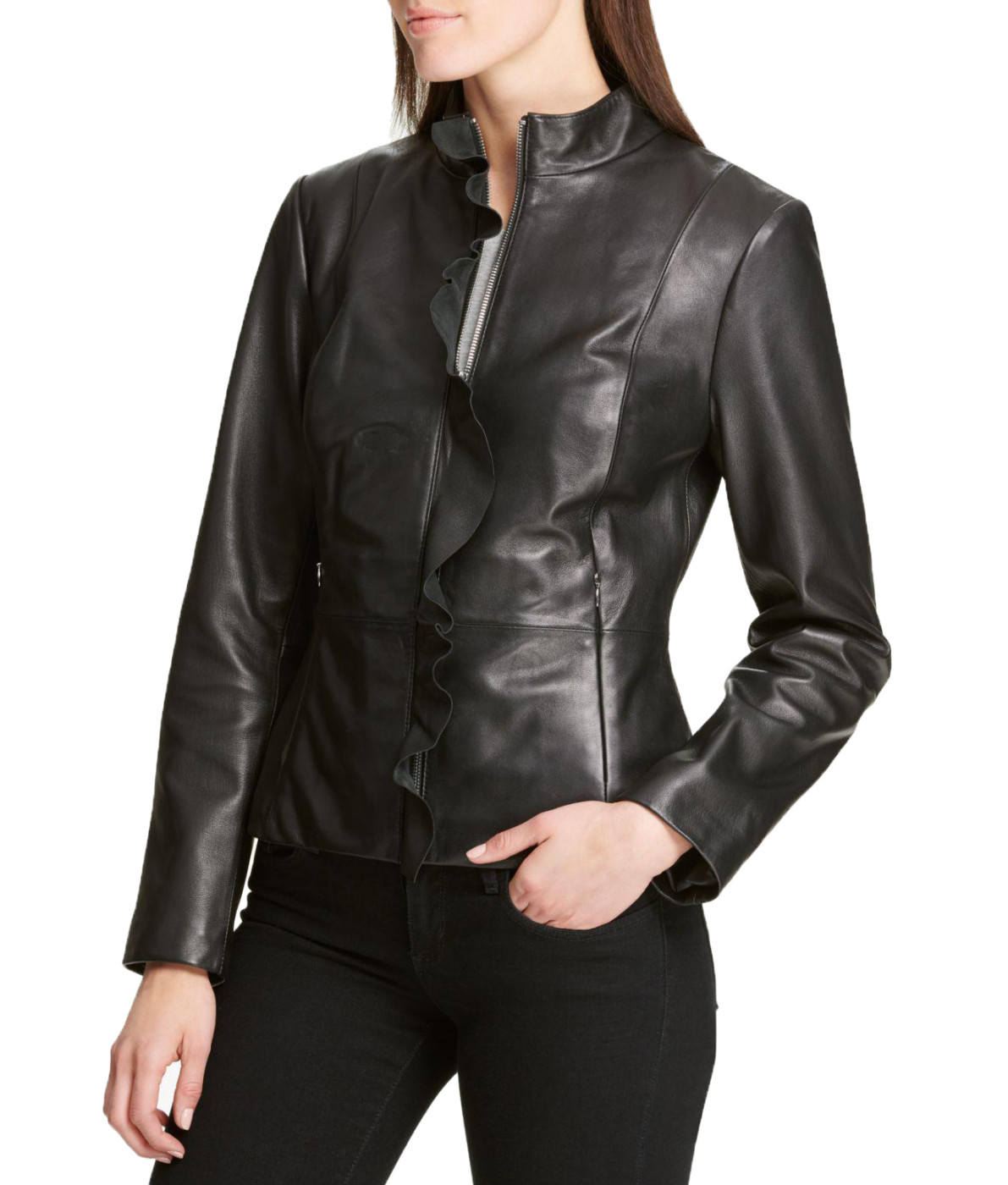 woocommerce-673321-2209615.cloudwaysapps.com-dkny-womens-black-ruffled-leather-moto-jacket