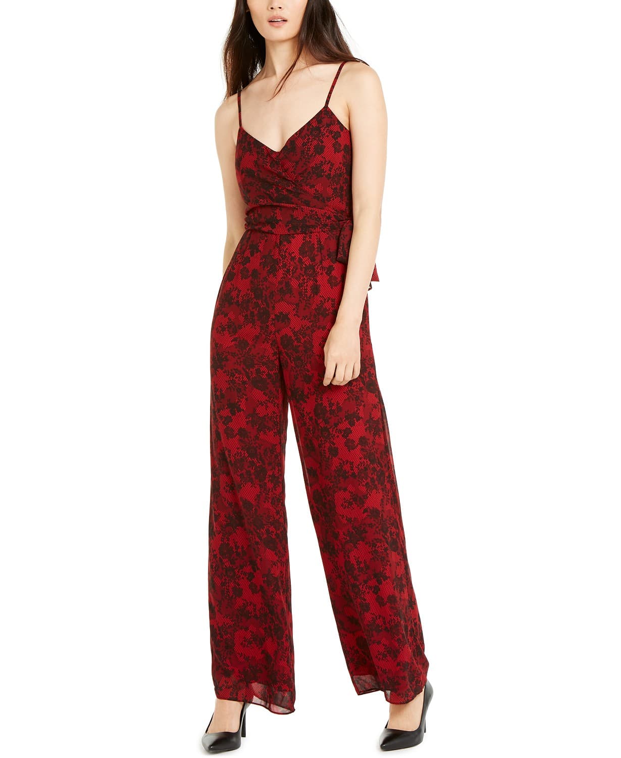 ale semafor retfærdig MICHAEL Michael Kors Women's Red Lace Print Jumpsuit – COUTUREPOINT