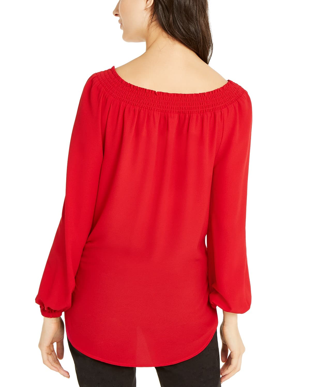 woocommerce-673321-2209615.cloudwaysapps.com-michael-michael-kors-womens-red-tie-front-smocked-off-the-shoulder-top