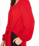 woocommerce-673321-2209615.cloudwaysapps.com-michael-michael-kors-womens-red-tie-front-smocked-off-the-shoulder-top
