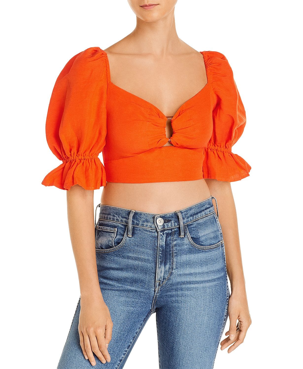 woocommerce-673321-2209615.cloudwaysapps.com-cmeo-collective-womens-orange-puffed-sleeve-cropped-top