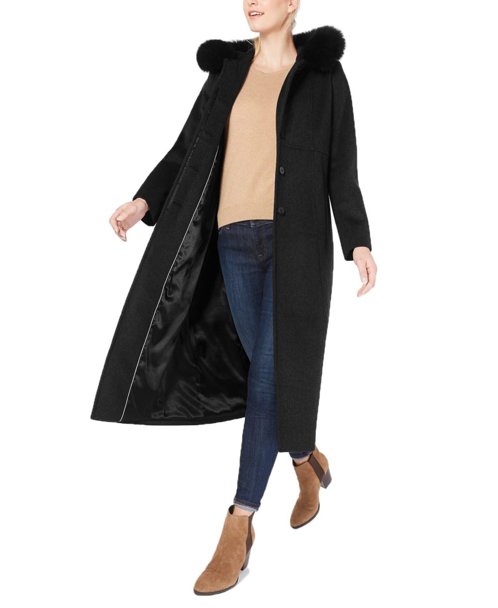 woocommerce-673321-2209615.cloudwaysapps.com-forecaster-womens-black-wool-blend-fox-fur-trim-hooded-maxi-coat