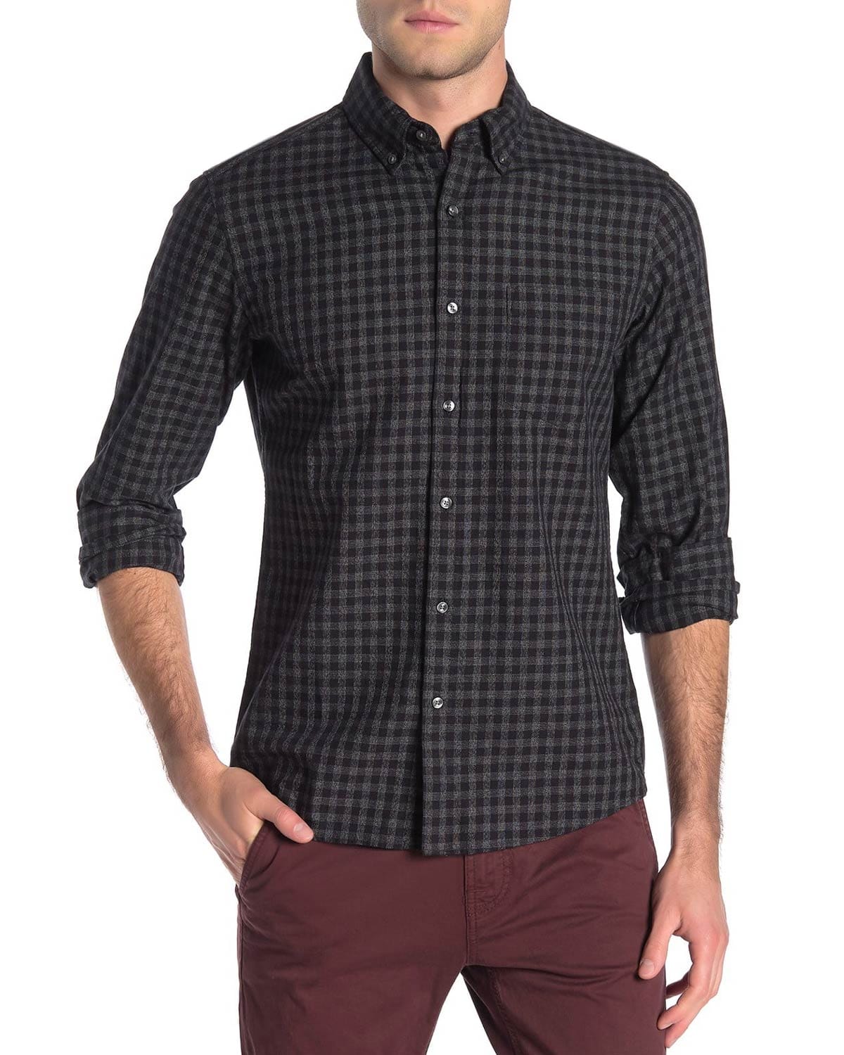 Michael Kors Casual Shirts Mens Shirts ButtonFront SlimFit PalmPrint XL   eBay