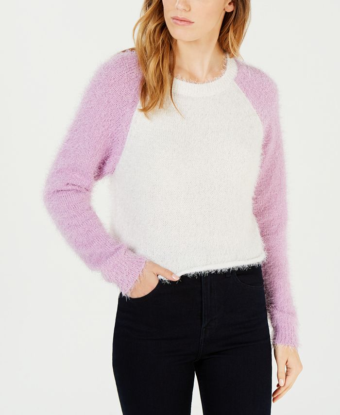 woocommerce-673321-2209615.cloudwaysapps.com-planet-gold-womens-white-purple-fuzzy-cropped-baseball-sweater