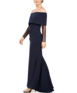 woocommerce-673321-2209615.cloudwaysapps.com-vince-camuto-womens-navy-off-the-shoulder-long-sleeve-gown-dress