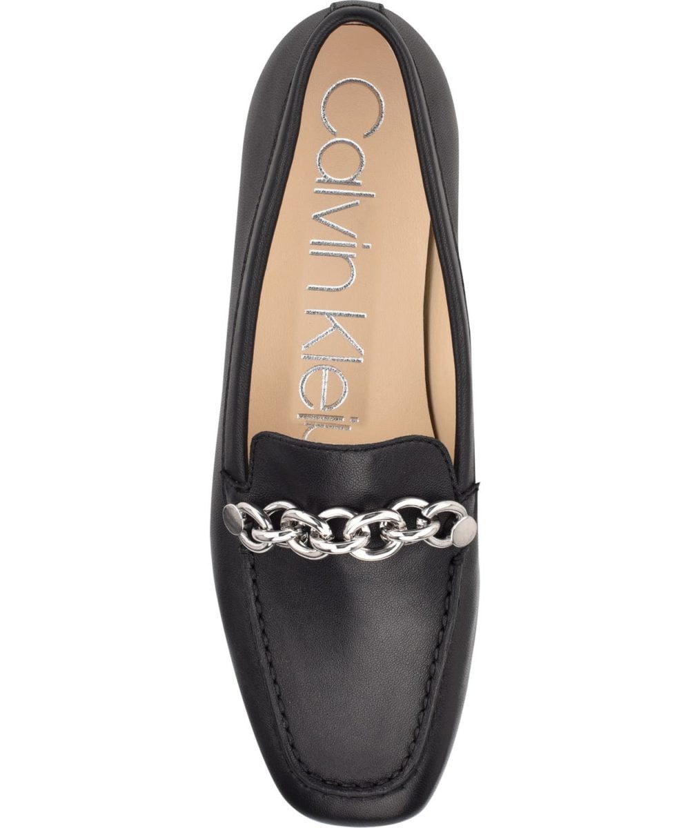 www.couturepoint.com-calvin-klein-womens-black-leather-elanna-chain-link-loafers