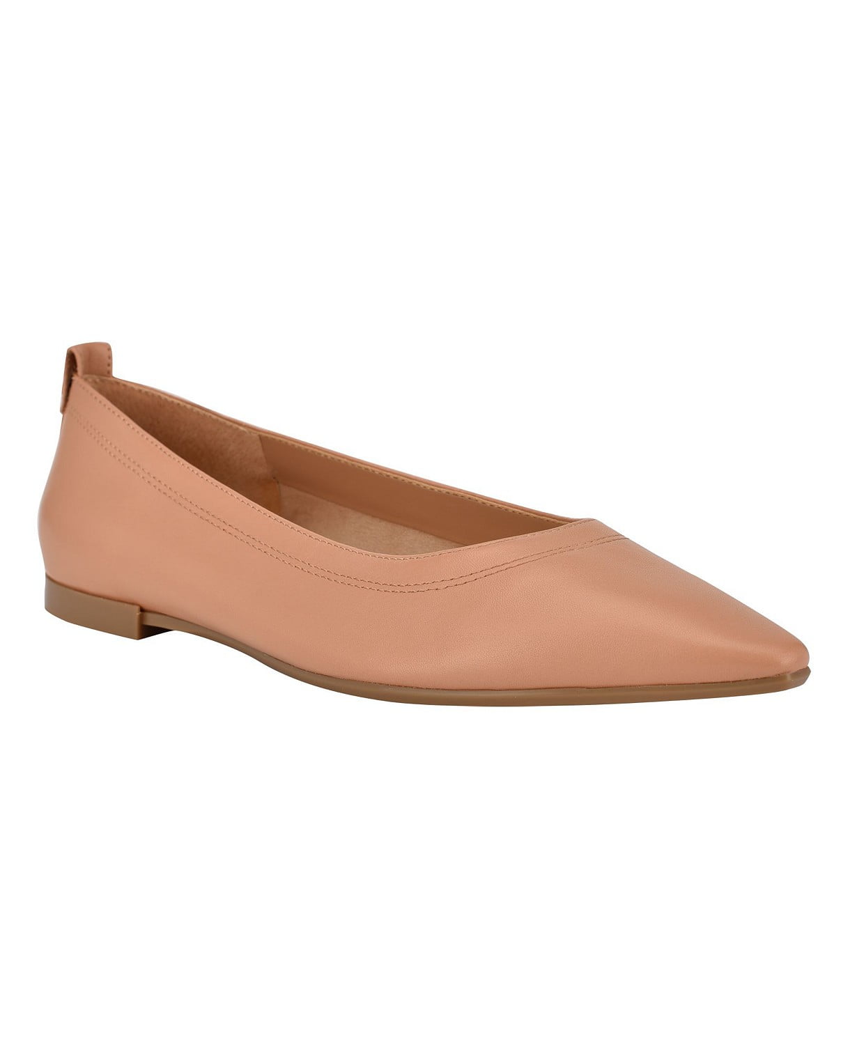 www.couturepoint.com-calvin-klein-womens-brown-leather-raya-dressy-ballet-flats