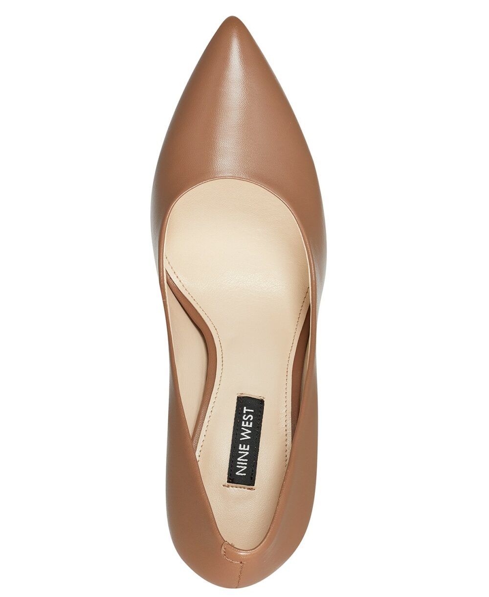 www.couturepoint.com-nine-west-womens-brown-leather-flax-pointed-toe-pumps