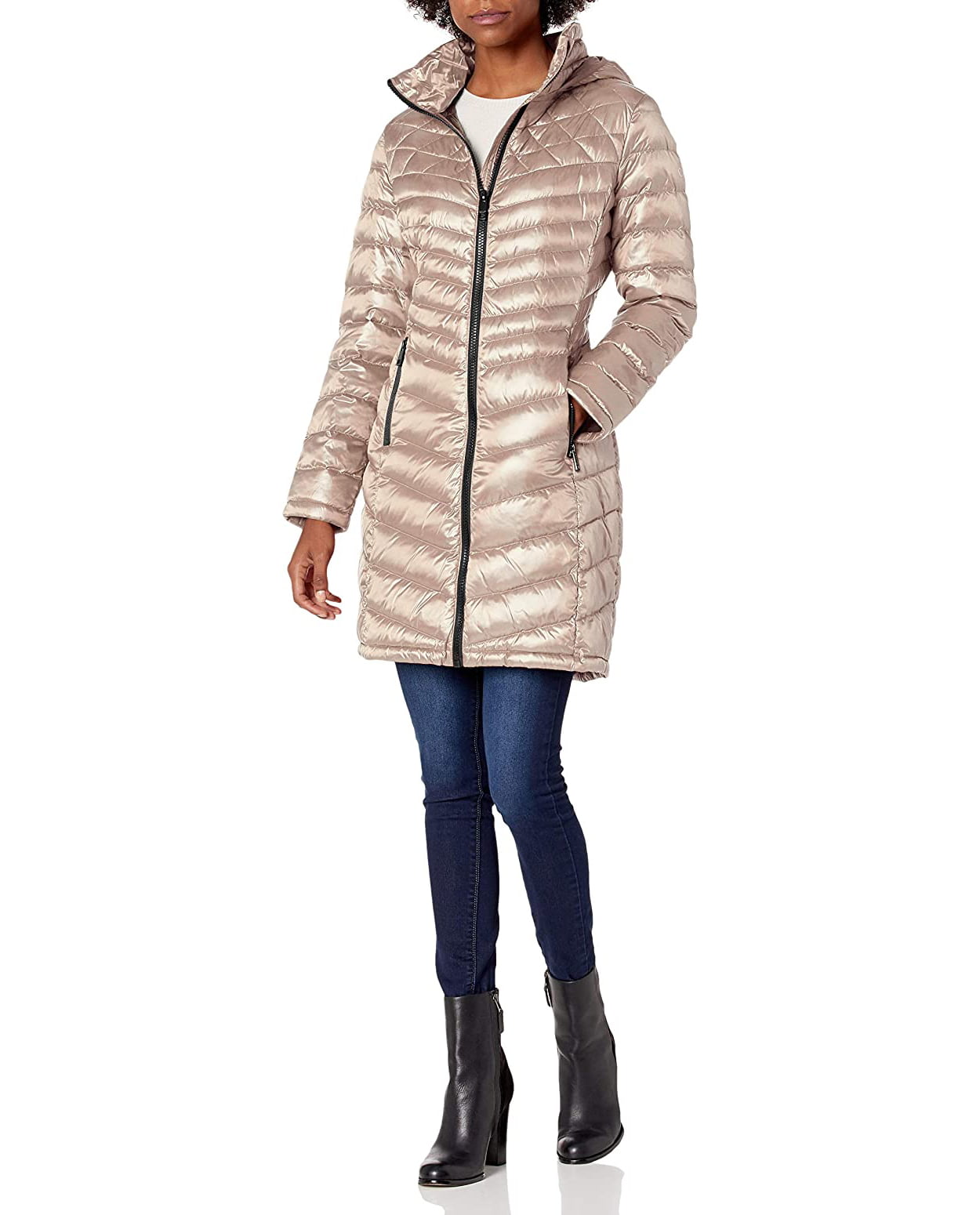 www.couturepoint.com-calvin-klein-womens-beige-hooded-packable-puffer-coat
