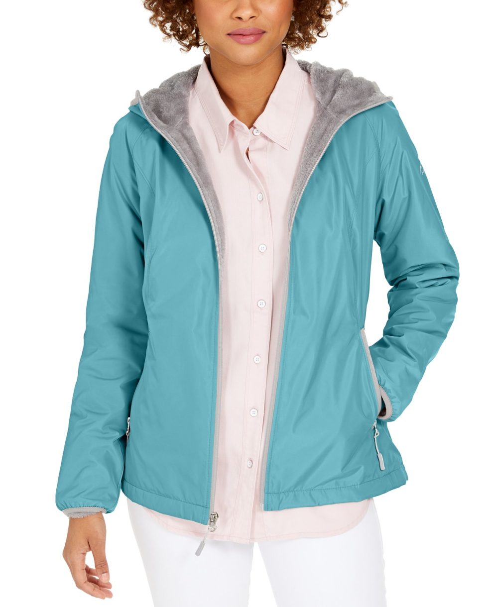 www.couturepoint.com-hfx-womens-mint-faux-fur-lined-hooded-water-resistant-jacket