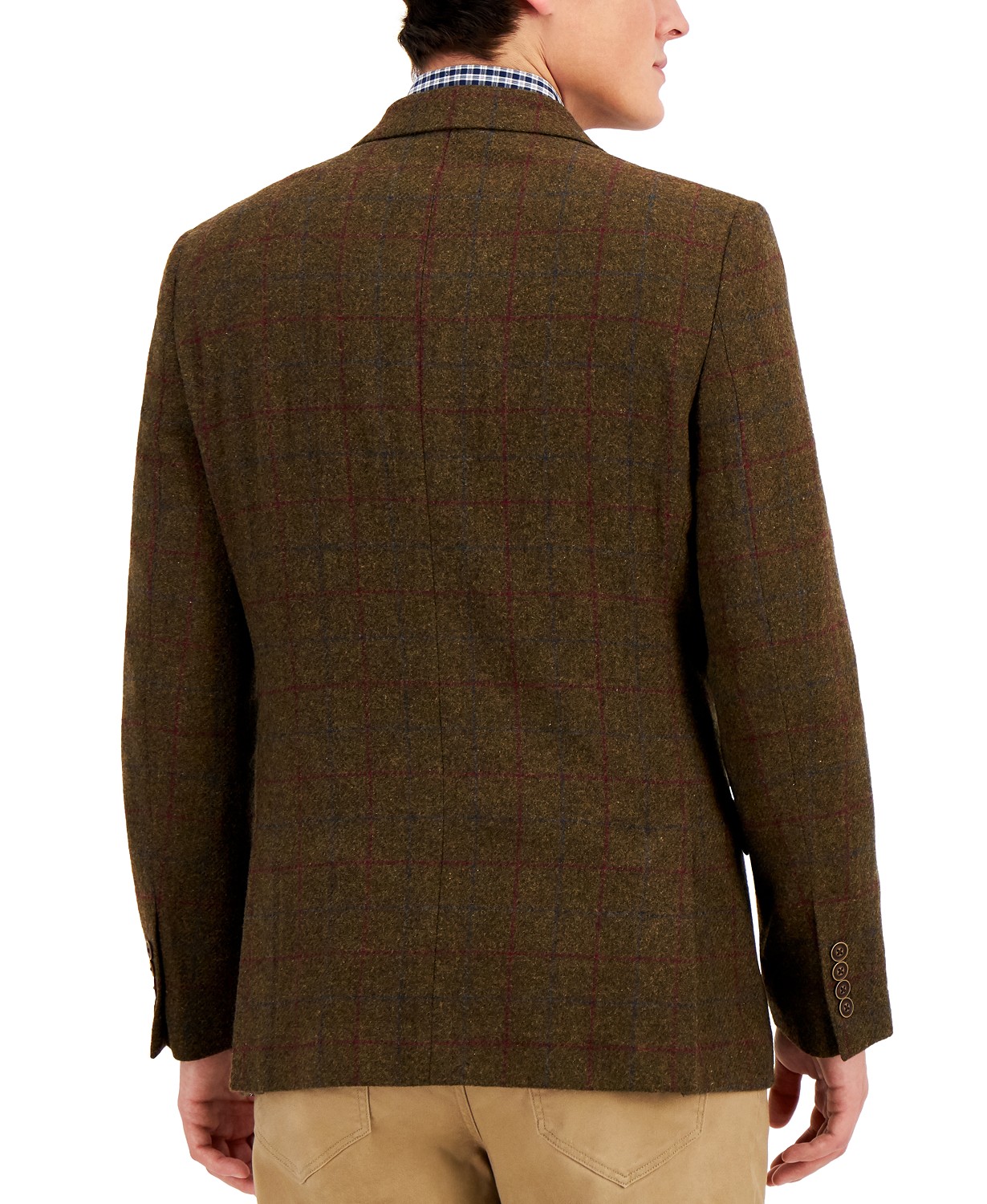 www.couturepoint.com-nautica-mens-brown-wool-blend-plaid-modern-fit-blazer