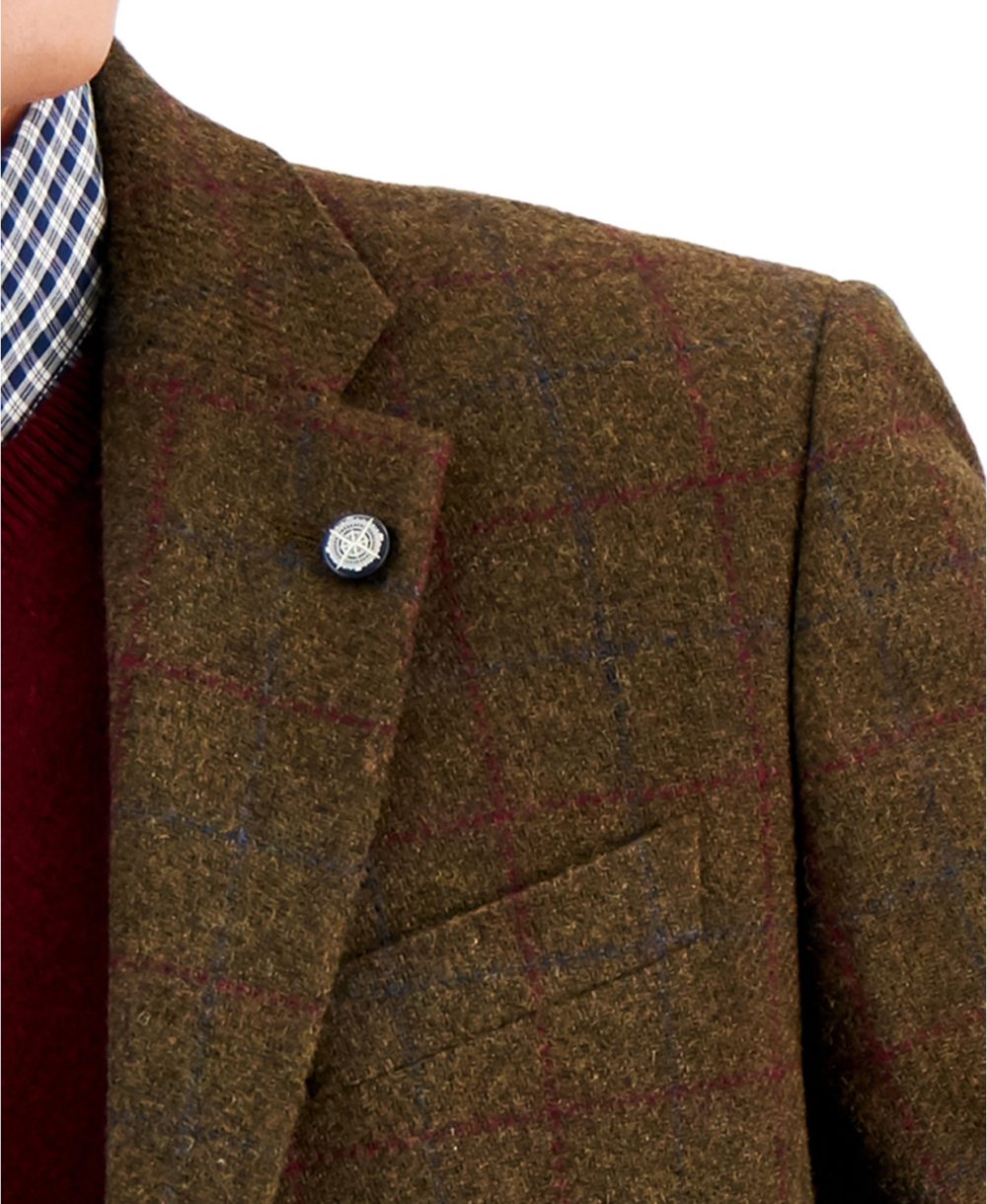 www.couturepoint.com-nautica-mens-brown-wool-blend-plaid-modern-fit-blazer