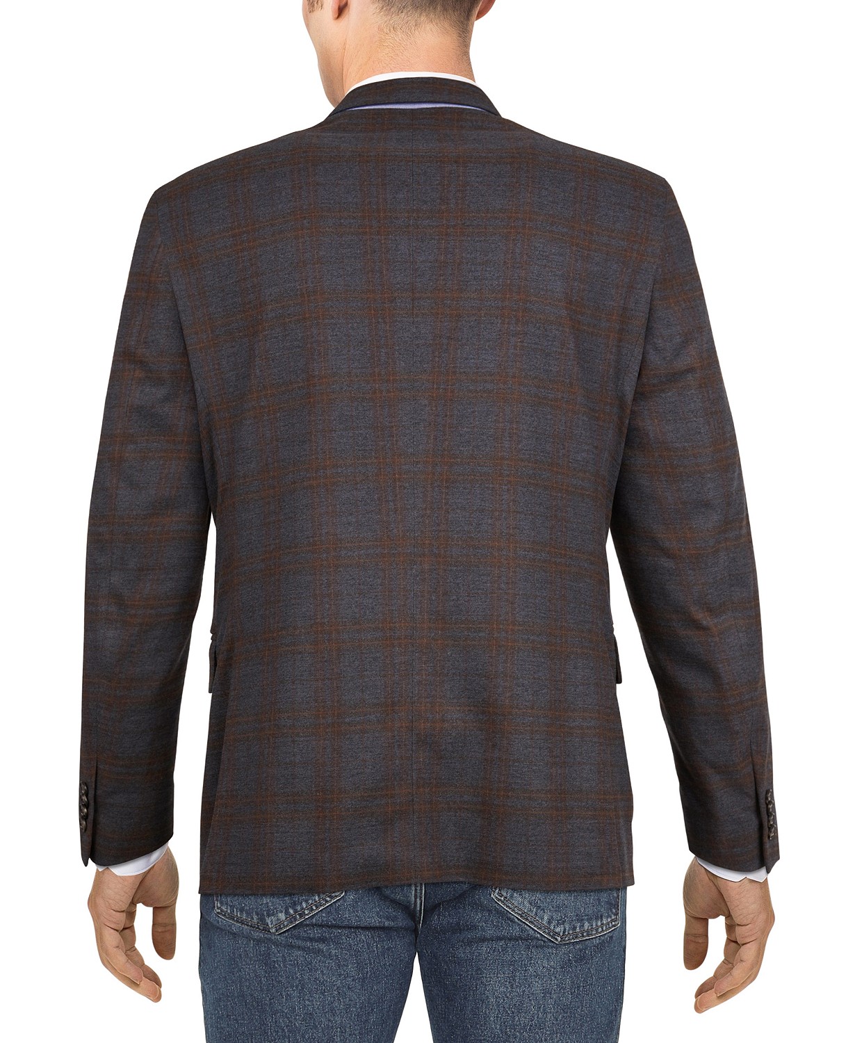 www.couturepoint.com-tommy-hilfiger-mens-grey-brown-modern-fit-patterned-blazer