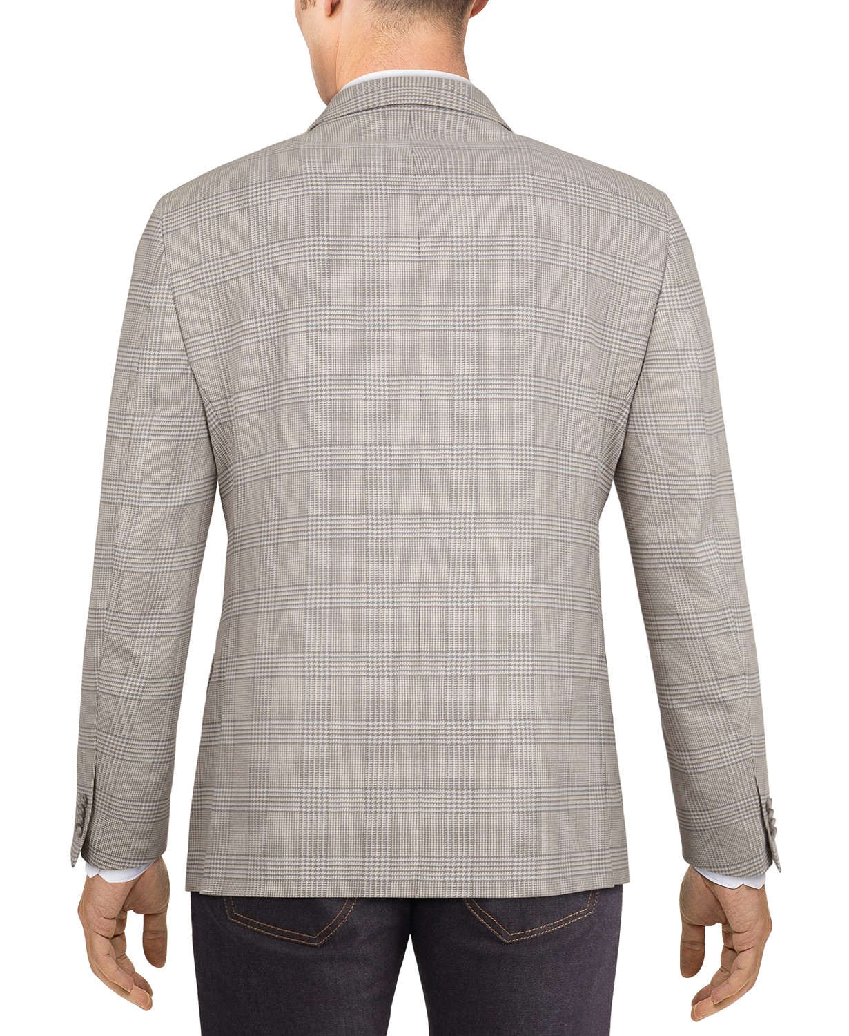 www.couturepoint.com-tommy-hilfiger-mens-grey-plaid-modern-fit-patterned-blazer