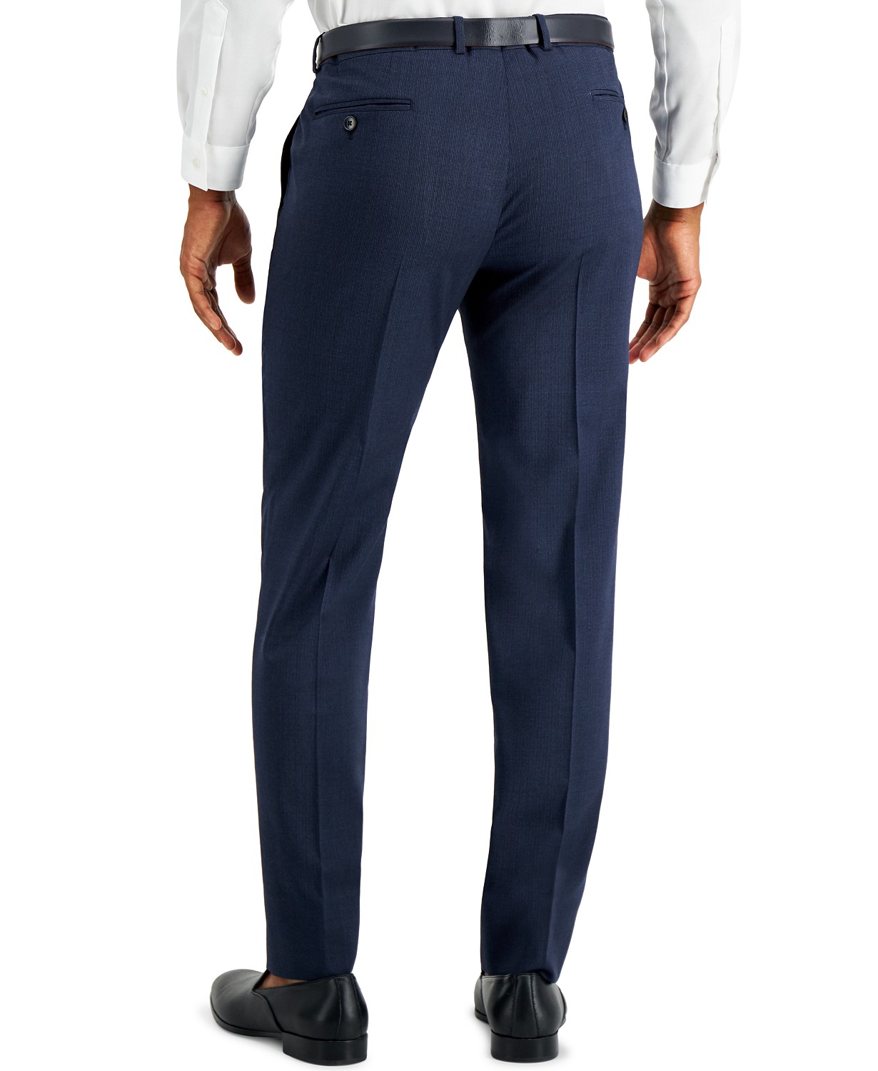 www.couturepoint.com-armani-exchange-mens-blue-wool-plaid-slim-fit-suit-separate-pants