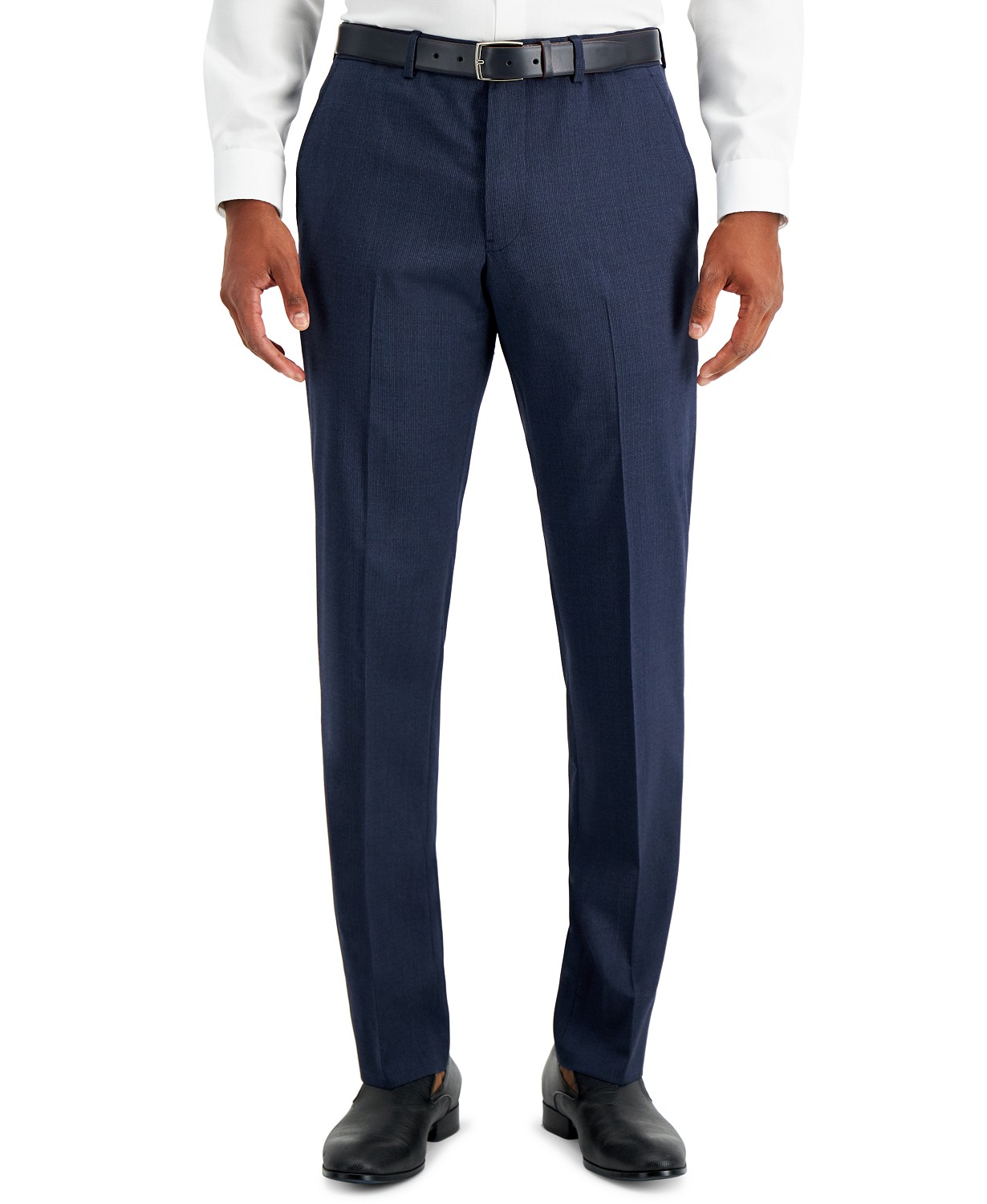 www.couturepoint.com-armani-exchange-mens-blue-wool-plaid-slim-fit-suit-separate-pants
