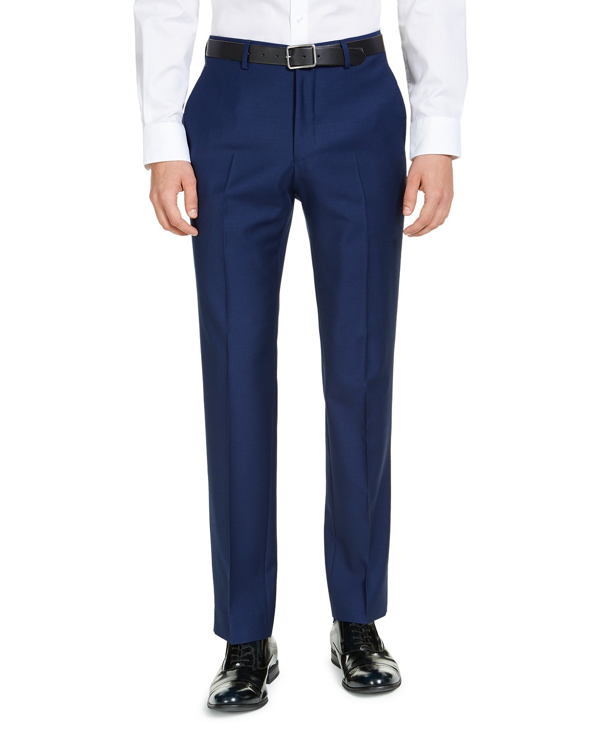 www.couturepoint.com-armani-exchange-mens-blue-wool-slim-fit-pindot-suit-pants
