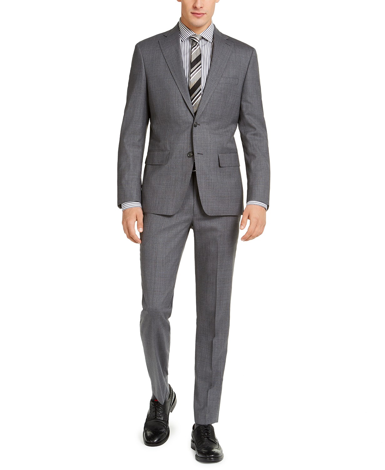 www.couturepoint.com-dkny-mens-grey-wool-slim-fit-stretch-suit-jackets