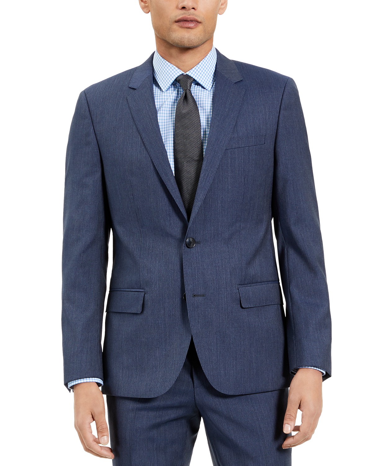 www.couturepoint.com-hugo-hugo-boss-mens-blue-wool-blend-slim-fit-stretch-suit-separate-jackets
