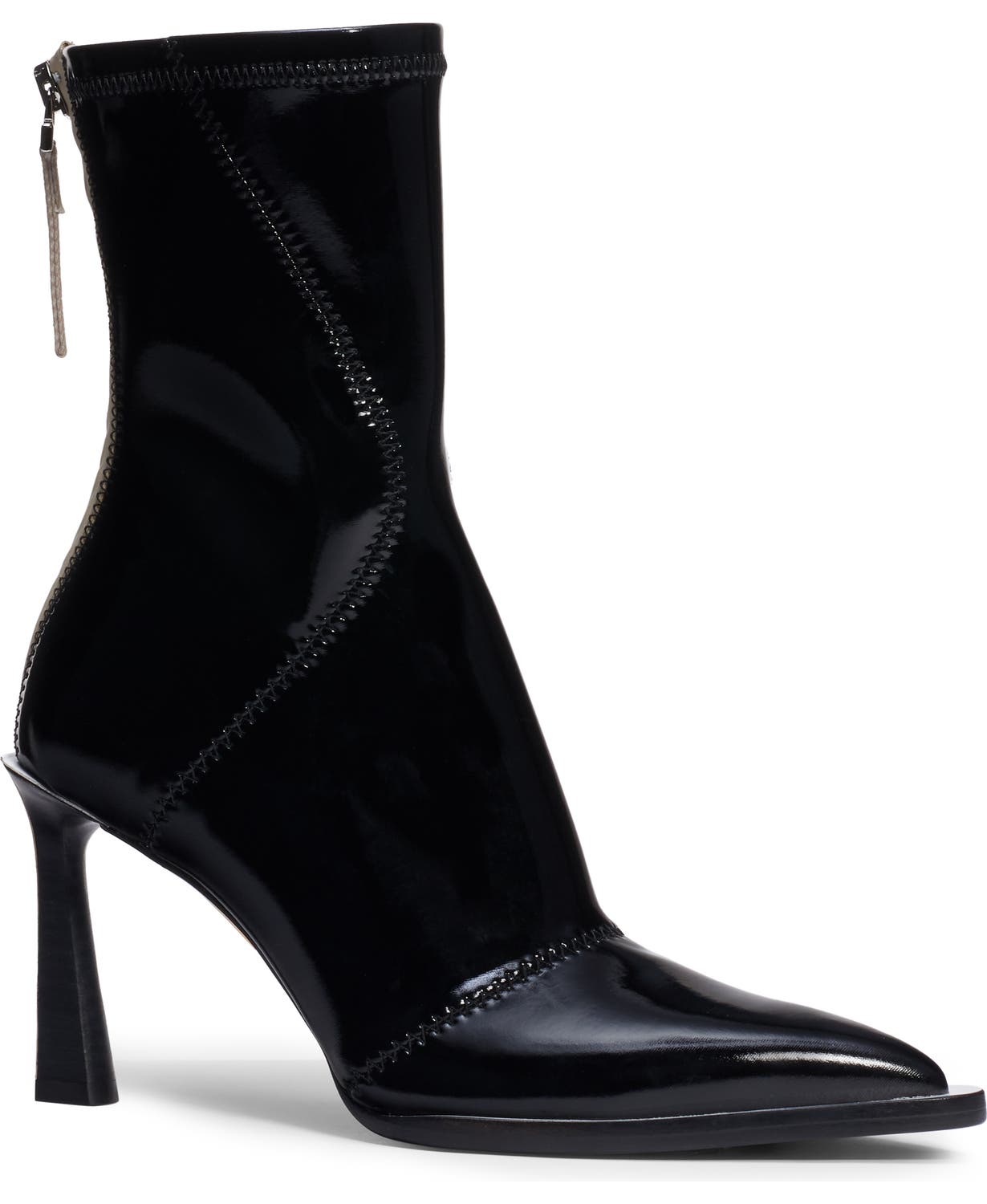www.couturepoint.com-fendi-womens-black-tronchetto-pointed-toe-boots