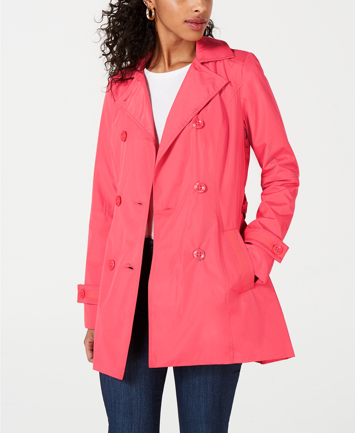 Celebrity Pink Women's Coral Hooded Trench Coat – COUTUREPOINT